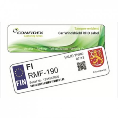 RFID метка UHF на стекло Confidex Windshield Label, M4E, 92x26x0,2мм, 3000668